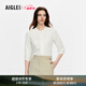 AIGLE艾高七分袖法式襯衫春夏款TENCEL天絲舒適吸濕內(nèi)搭上衣女士 茉莉白 BN422 38 (165/88A)