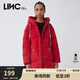 金羽杰冬季新潮廓形連帽羽絨服女中長(cháng)款寬松加厚羽絨面包服女Y21603207