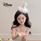 迪士尼（Disney）超仙白色羽毛生日帽發(fā)夾兒童公主風(fēng)周歲派對(duì)頭飾立體夾子拍照道具 1#白色羽毛生日帽-鴨嘴夾