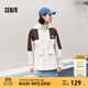 森馬（Semir）森馬外套女中長(zhǎng)款拼色三防寬松2024春帥氣連帽上衣 咖色調(diào)00355 L 165/88A