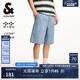 杰克·瓊斯（JACK&JONES）25年男裝休閑牛仔短褲男士寬松五分褲夏季潮流牛仔休閑大短褲 C40淺牛仔藍(lán) XL (185)