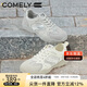 康莉（COMELY）商場同款透氣網(wǎng)德訓鞋女2025夏新款厚底休閑運動阿甘鞋 米白 37