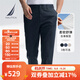 諾帝卡（NAUTICA）【大促爆款】男裝25春夏新款天絲棉錦舒彈經(jīng)典休閑長(cháng)褲男PO5191 藏青4NV 32