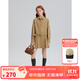 ELLE KIDS童裝 法式學(xué)院風(fēng)百褶連衣裙女童耐穿抗皺帶腰帶襯衫連衣裙 卡其色 160 (S)