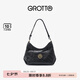 GROTTO個(gè)樂經(jīng)典迷你hobo植鞣綿羊皮輕便單肩斜挎小軟包七夕禮物 經(jīng)典黑（金標(biāo)MINI） MINI
