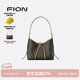 菲安妮（FION）經(jīng)典印花托特包女單肩斜挎包hobo包大容量手提包七夕情人節(jié)禮物 啡/茶【中款】