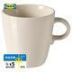 宜家（IKEA）FARGKLAR法利克洛高顏值水杯高級(jí)感杯子茶杯咖啡杯馬克杯 大杯帶有光澤 米黃色370毫升