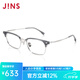 睛姿（JINS）男士金屬含鏡片近視鏡眉型框可加防藍光鏡片MMF21A094 92灰色