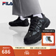 斐樂(lè )（FILA）官方男鞋貓爪6老爹鞋運動(dòng)鞋2025秋季新款鞋子黑色休閑鞋 黑/影黑灰-BD 41
