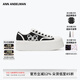 ANN ANDELMAN【明星同款】Classic Court厚底增高帆布鞋女休閑鞋 黑色 （跟高5cm） 37