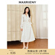 MAXRIENY精致復(fù)古感中長收腰散擺連衣裙宮廷風(fēng)裙子 拼花 L 03/38