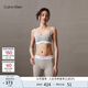 Calvin Klein內衣【摩登引力帶】女士可卸提花肩帶ck無(wú)鋼圈抹胸式文胸QF7628 P7A-椰青灰 M