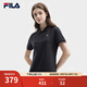FILA 斐樂官方女子針織短袖POLO衫夏季新款休閑修身商務(wù)上衣領(lǐng)航POLO 傳奇藍(lán)-NV M 165/84A