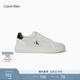 Calvin KleinJeans25男士潮流復古ck皮革拼接厚底休閑小白鞋板鞋禮物YM01198 01W-白色/黑色 41