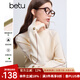 百圖betu女裝冬季新款毛衣撞色繡線半高領(lǐng)百搭毛衣女2410T32 淺杏色 XS
