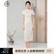 固執(zhí)（OBSTINATE）2025夏季民國(guó)新式旗袍禮服裙輕奢小眾高端日常通勤改良連衣裙9119 杏色 S