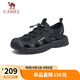 駱駝（CAMEL）戶外休閑運(yùn)動(dòng)涼鞋包頭洞洞沙灘鞋男 G13M076011 黑色 41