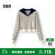 森馬（Semir）針織開(kāi)衫女短款海軍領(lǐng)溫柔系春2025寬松條紋衫少女感109125106003