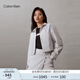 Calvin KleinJeans春夏女戶外休閑簡約舒適運(yùn)動(dòng)ck小立領(lǐng)短款單夾克J223340 PC8-銀河灰 M