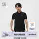 KOLON SPORT/可隆戶外POLO衫 男子接觸涼感防曬UPF50+冷黑功能短袖上衣 LHPT5AN007-BK 黑色 XL180/100A