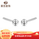 菜百首飾 S925銀飾拋光球耳釘 素面簡(jiǎn)約銀耳飾 定價(jià) YS