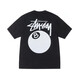 斯圖西（stussy）黑色八號(hào)球經(jīng)典LOGO圓領(lǐng)短袖T恤 2024年夏季新款 黑色（三標(biāo)齊全） S