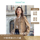 茵曼法式優(yōu)雅小香風(fēng)短外套女秋毛邊名媛高級感休閑上衣 淺駝色 S 