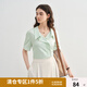 獨(dú)束大碼女裝設(shè)計(jì)感簡約翻領(lǐng)通勤襯衫2025夏新款正肩時(shí)尚小衫上衣 青檸綠 2XL （尺碼：4）