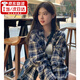 JIOESC冪式穿搭格子襯衫女慵懶風(fēng)復古寬松襯衣開(kāi)衫外套防曬上衣薄款春秋 格子襯衫 L