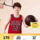 NIKE JORDAN 耐克AJ童裝男童23號籃球服背心2025夏季網(wǎng)眼透氣兒童衣服 杰斯特紅 150 /72 【建議身高140-152cm】
