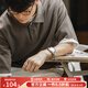 馬登工裝美式復古重磅珠地棉polo衫寬松翻領(lǐng)透氣半袖短袖T恤男夏 咖啡色 XL