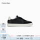 Calvin KleinJeans【七夕禮物】25春夏男士ck皮革拼接厚底運動鞋板鞋YM01153 0GM-黑色/白色 40