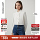朗姿【王楚然同款】法式高級感氣質(zhì)職業(yè)通勤白襯衣上衣女新款襯衫 白色3 M