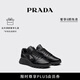 PRADA/普拉達(dá)【七夕禮物】男士三角形徽標(biāo)裝飾皮革運(yùn)動(dòng)鞋 黑色 43 （9）