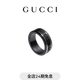 GUCCI古馳Icon系列18K金窄版戒指[禮物] 黑色 15