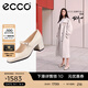 愛步（ECCO）瑪麗珍鞋女鞋 2025年夏季倪妮同款高跟鞋淺口單鞋 型塑290963 石灰色29096301378 35