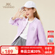 英氏（YEEHOO）女童外套兒童棒球服秋裝學院風時尚中大童休閑女孩上衣春秋季新款 字母徽章 紫色 165