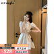 她芙（tafu）小香風(fēng)連衣裙女2025年夏季新款法式收腰顯瘦名媛氣質(zhì)洋氣裙子 圖片色 M