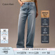 Calvin KleinJeans25早春女士美式復(fù)古ck高腰寬松慵懶松弛感牛仔褲J225054 1AA-牛仔淺藍(lán) 28