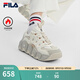 斐樂（FILA）官方女鞋復(fù)古運(yùn)動(dòng)鞋新款加絨可頌鞋休閑鞋老爹鞋 豆腐白/燕麥色-TO 37.5