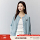 茵曼（INMAN）簡(jiǎn)約刺繡女裝開(kāi)衫針織衫減齡百搭寬松慵懶2025春季新品外套上衣 天藍(lán)色 L