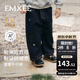 嫚熙（EMXEE）新品童裝牛仔褲秋季兒童褲子寬松男童長褲 中藍(lán)色 100 cm 【2-3歲】