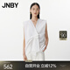 JNBY/江南布衣25夏新品襯衫女棉質(zhì)立體捏褶無(wú)袖V領(lǐng)寬松5P5214080 101/漂白 M
