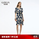 歌莉婭連衣裙女2025新款獨特掐腰裙子巨好看碎花裙1E6R4K2C0 0DD靜謐藍影橘子花印花 XXS