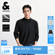 杰克·瓊斯（JACK&JONES）25年男裝秋季半高領(lǐng)舒適德絨打底衫男長袖T恤內(nèi)搭休閑高彈上衣 E40 黑色 L 180