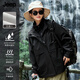 JEEP SPIRIT吉普沖鋒衣男女夾克玫瑰的故事劉亦菲同款三合一外套黑色XL