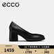 愛步（ECCO）優(yōu)雅氣質(zhì)舒適女士職場單鞋雕塑奢華55系列  黑色222603 38