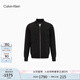 Calvin Klein Jeans秋季男士簡(jiǎn)約順色刺繡拉鏈開(kāi)襟棒球領(lǐng)針織外套J322664 BEH-黑色 S