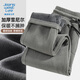 JEANSWEST LIFE真維斯冬季休閑褲男加絨加厚男士保溫直腳褲純色百搭青少年褲子潮