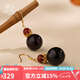 布達拉宮血珀瑪瑙耳飾耳環(huán)高級感新中式簡(jiǎn)約琥珀耳墜女款送女友生日禮物 血珀瑪瑙耳飾